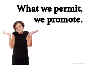 what we permit we promote